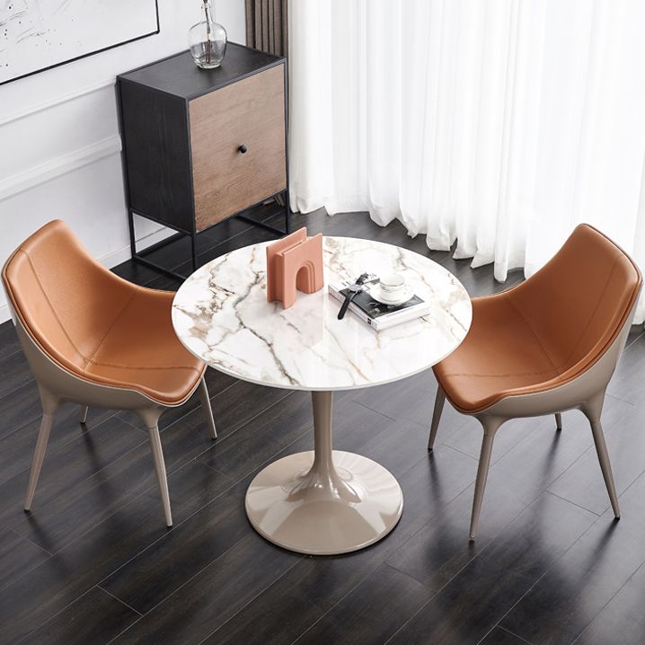 Modern 1/2/3 Pieces Dining Set Round Sintered Stone Dining Table Set