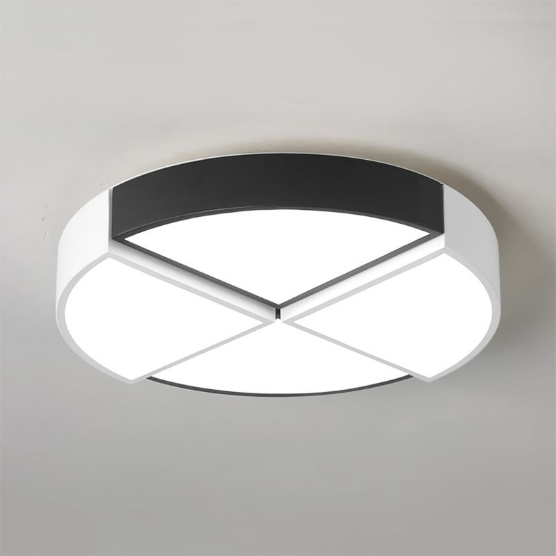 Plafoniera circolare nera Plafoniera da incasso a soffitto moderna ed elegante in acrilico a LED per soggiorno
