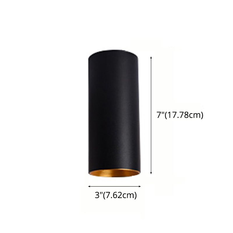 Lámpara montada en techo tubular interior dorada Luz LED nórdica de montaje empotrado de metal para pasillo