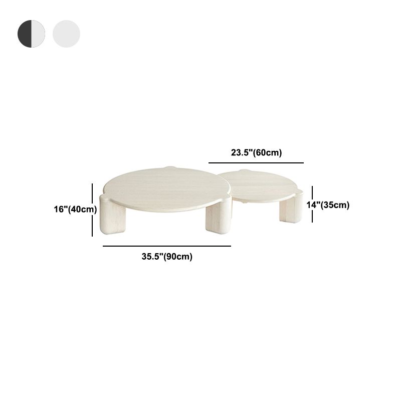 Modern Style Round Wooden Table with 3 Legs Base Coffee Table