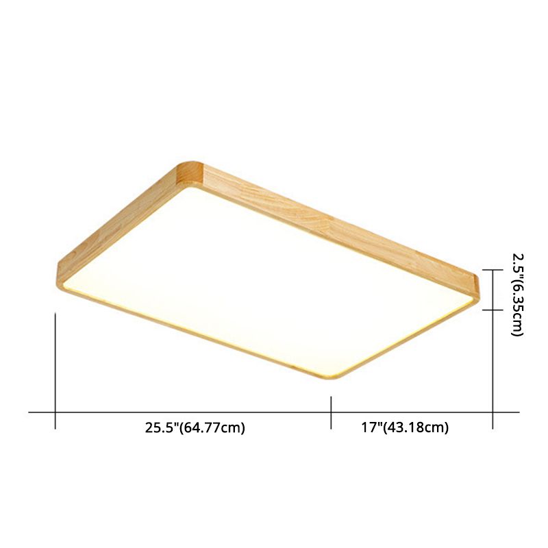 Moderno LED de montaje de luz de montaje de color beige Iluminación de montaje de color beige con sombra de madera