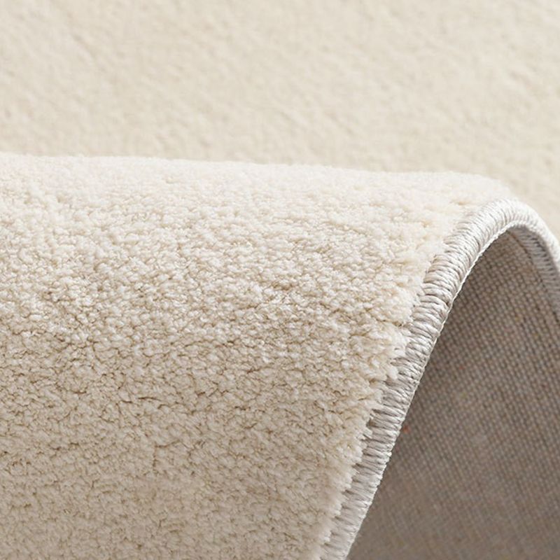 Villus Solid Color Rug Living Room Rectangle Shape Carpet Polyester Washable Area Rug