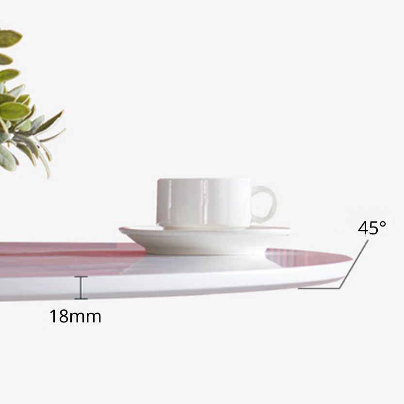 Mesa de comedor moderna de madera artificial, mesa redonda con base de pedestal de metal