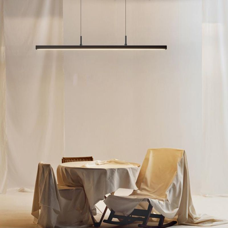 Moderno Led Light Light Light Comedor Lámpara colgante de rectángulo simple