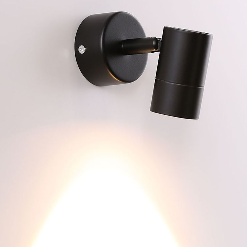 Metal Cylinder Wall Lighting Contemporary Style 1 Light Wall Lighting Ideas