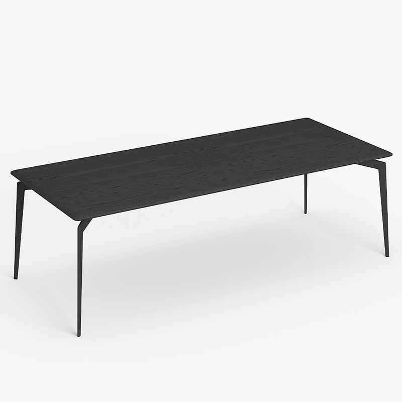 Matte Finish Rectangle Dining Table Modern Wooden Dinette Table