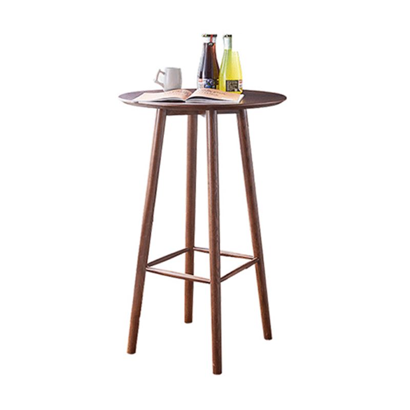 Indoor Contemporary Bar Dining Table Round Solid Wood Bar Table