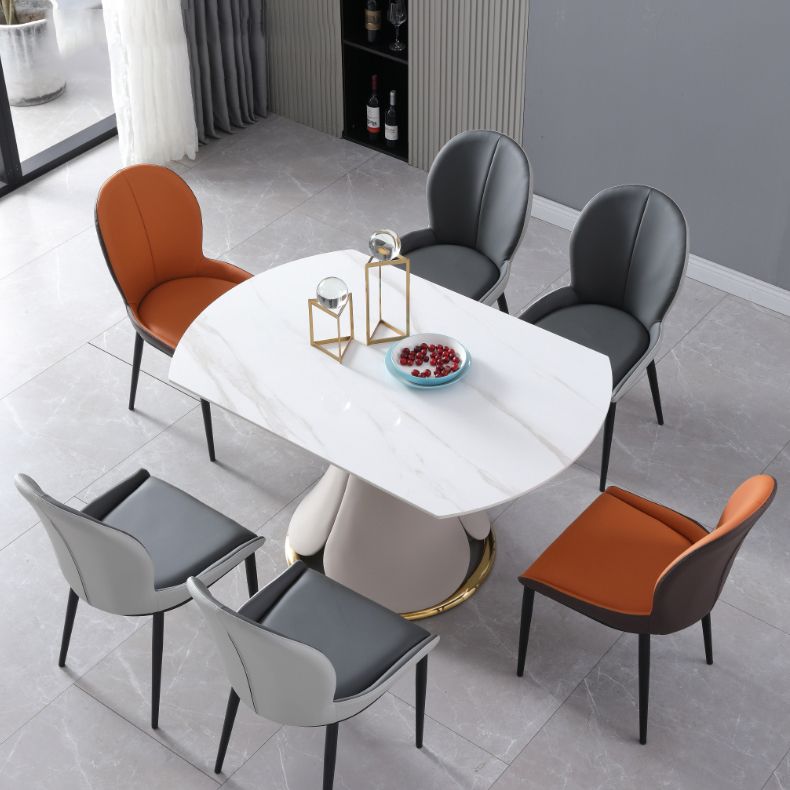 Extendable Modern Kitchen Dining Furniture Set with Sintered Stone Table Dining Room Table Set
