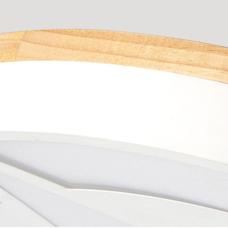 Wood LED Ceiling Light, Star Flush Mount Light with Acrylic Shade for Boys Bedroom Modern Style