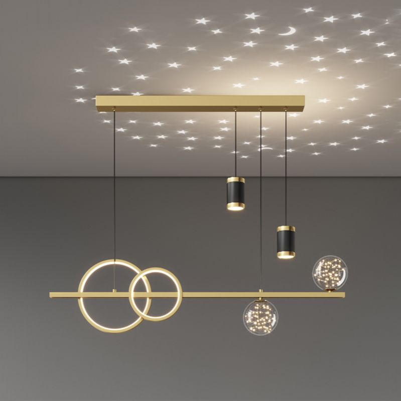 Simple Dining Chandelier Light Modern Style Metal Pendant Lamp Fixture for Dining Room