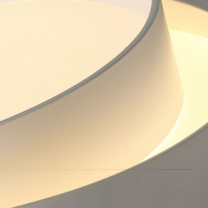 Acrylic Drum Shade Flush Lamp Nordic Style LED Ceiling Flush Mount Light for Bedroom