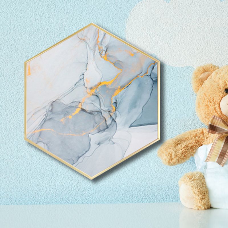 Ombre Pattern Wall Art Print Contemporary Canvas Textured Painting in Soft Color