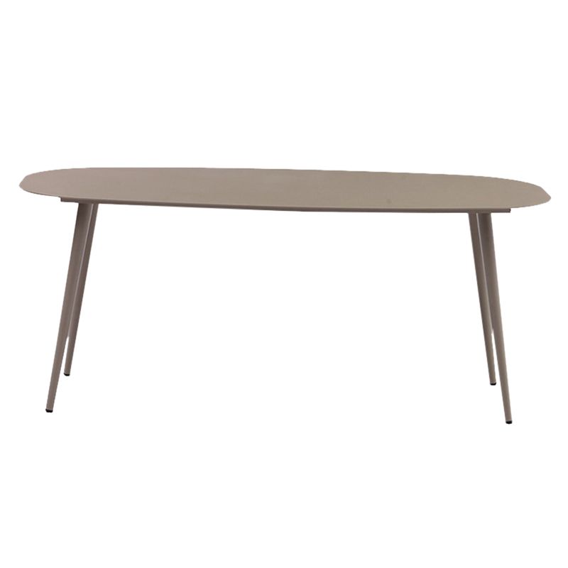 Grey Boho Style Dining Set Metal Oval 1/5/7 Pieces Dining Set