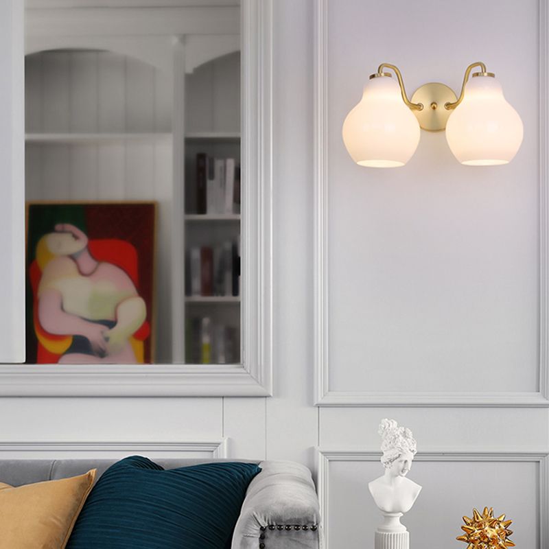 Glass Geometric Wall Sconce Lights Modern Style Multi Lights Wall Mounted Lamps