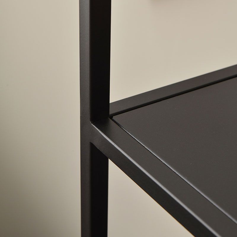 Contemporary Style Bookcase Metal Open Back Bookshelf for Home Office