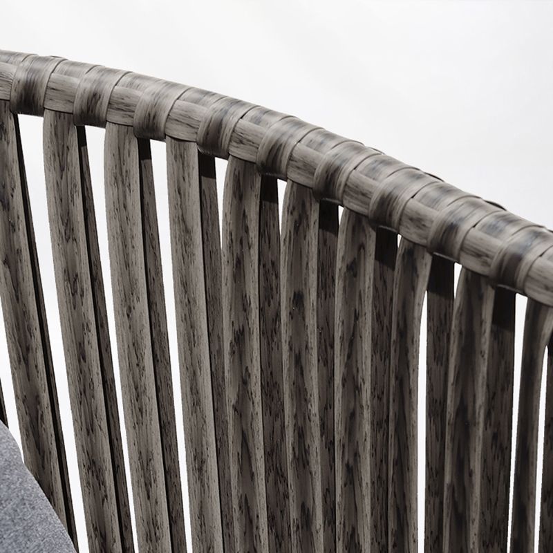 Metal Industrial Black Dining Armchair with Arm Patio Dining Chair