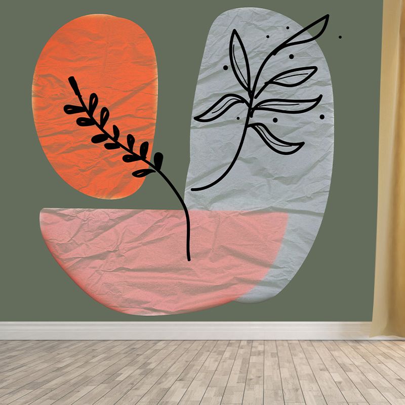 Illustration Mildew Resistant Mural Wallpaper Plants Print Indoor Wall Mural