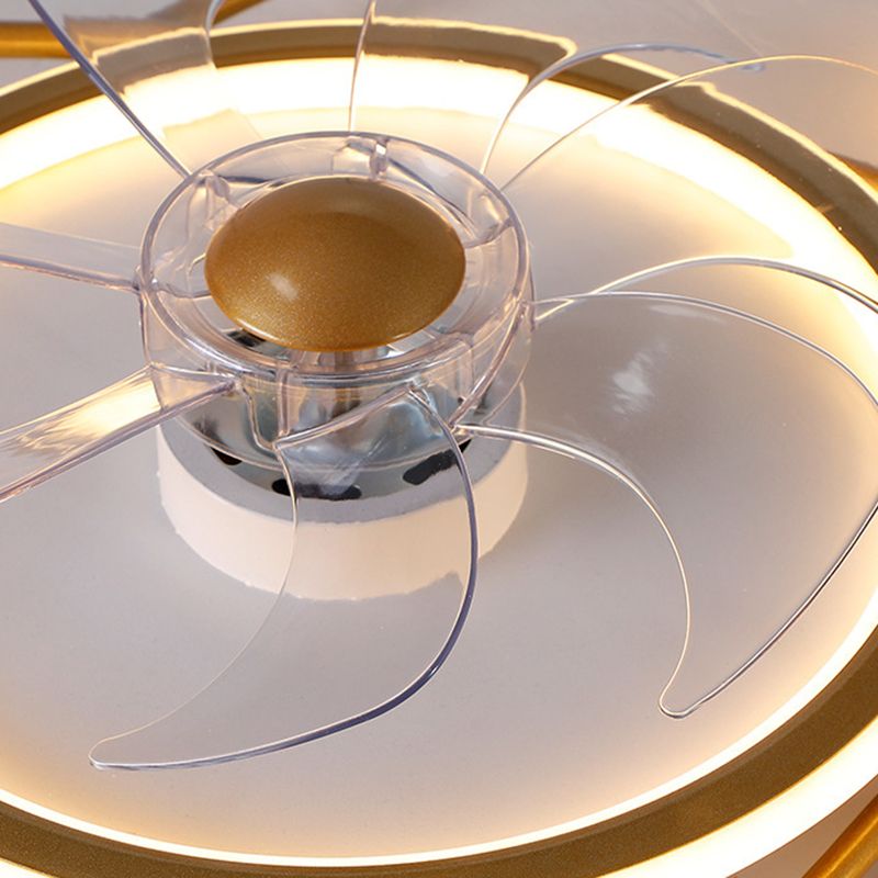 Nordic Style Ceiling Fan Lamp Iron Ceiling Fan Light with ABS Fan Blade for Bedroom