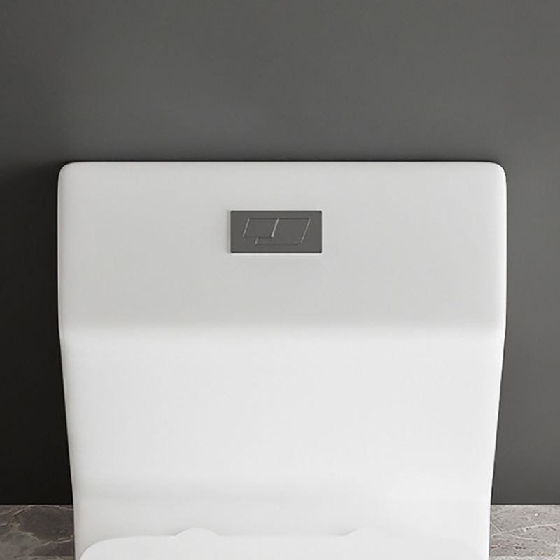 Contemporary Siphon Jet Toilet Bowl White Ceramic All-In-One Toilet