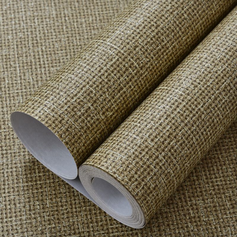 Crisscrossed Rattan Effect Wallpaper Light-Color Japanese Wall Decor for Bedroom