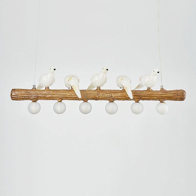 Modern Hanging Island Light Creative Glass Hanging Lighting Fixture for Dining Room