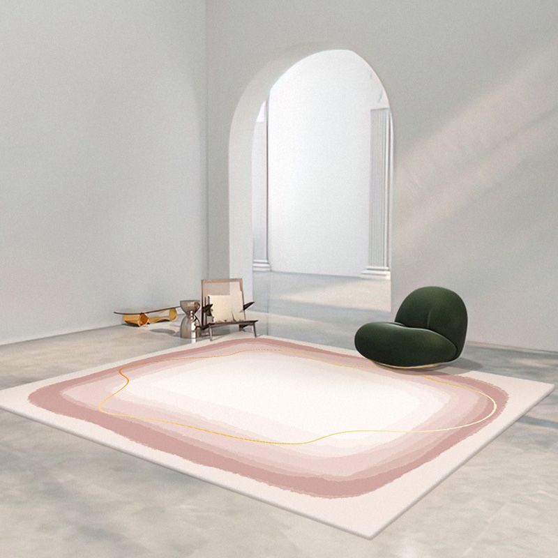 Novelty Colorblock Rug Morandi Color Modern Area Rug Polyester Easy Care Carpet