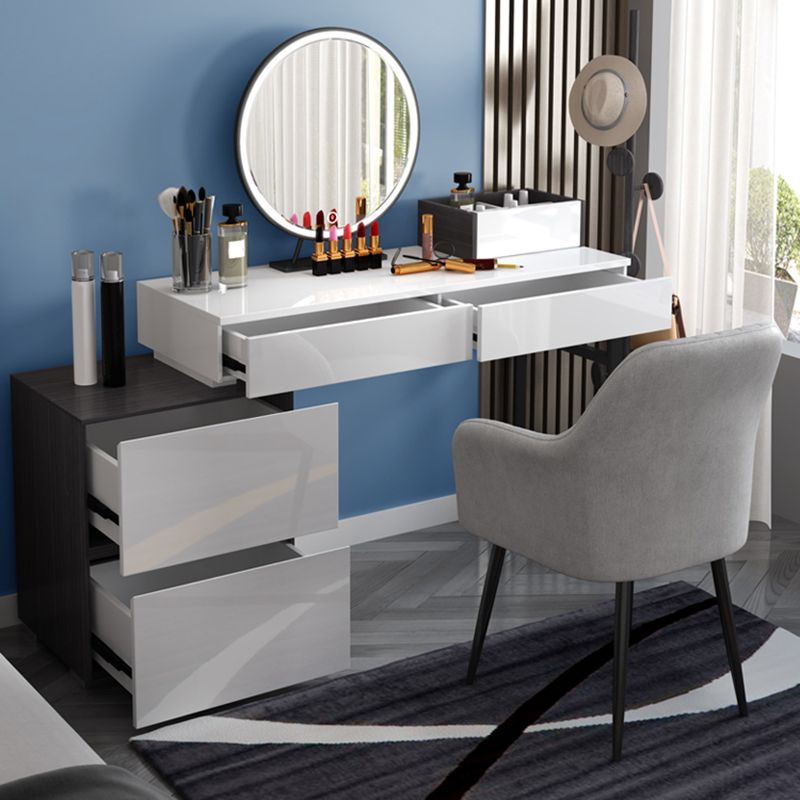 Contemporary Vanity Dressing Table Set 4 Drawer Makeup Vanity Desk Table