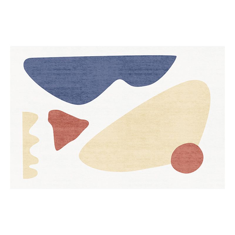 Modern Color Piece Carpet Polyester Orange Carpet Washable for Home Decor