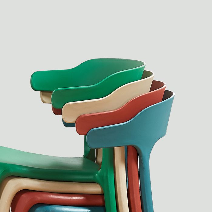 Chaise de salle à manger en plastique de style moderne, chaises latérales empilables sans bras pour la cuisine