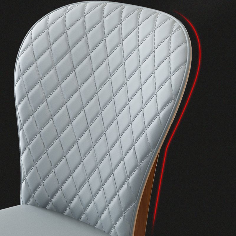 Contemporary Wood Dining Armless Chairs Upholstered Side Chairs for Restaurant Use