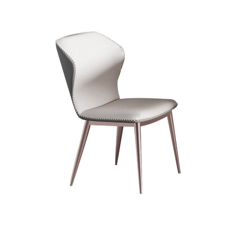 Faux Leather Kitchen Dining Chair Contemporary Wingback Side Chair