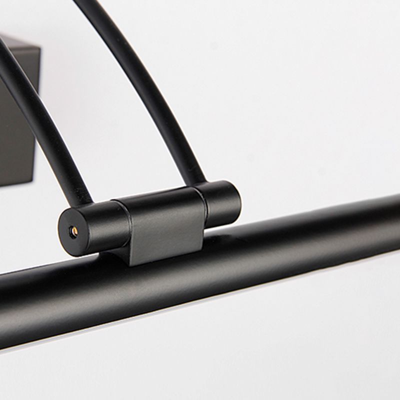 Modern Cylinder LED Bathroom Vanity Lighting Metal Bath Bar in Matte Black