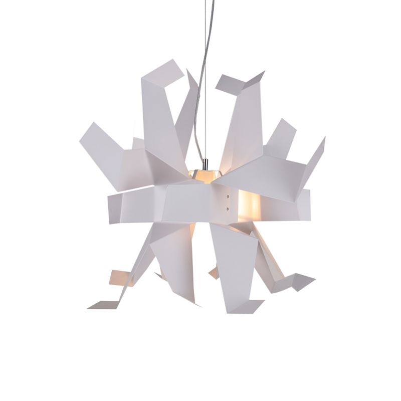 Decorazioni arte per la lampada a sospensione origami bianca/rossa per uccelli art 1 ° foglio di illuminazione sospeso in ferro leggero sopra il tavolo