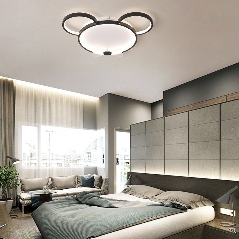 Mouse Flush Mount Ceiling Light Kids Acrylic Ceiling Flush Mount for Children Bedroom