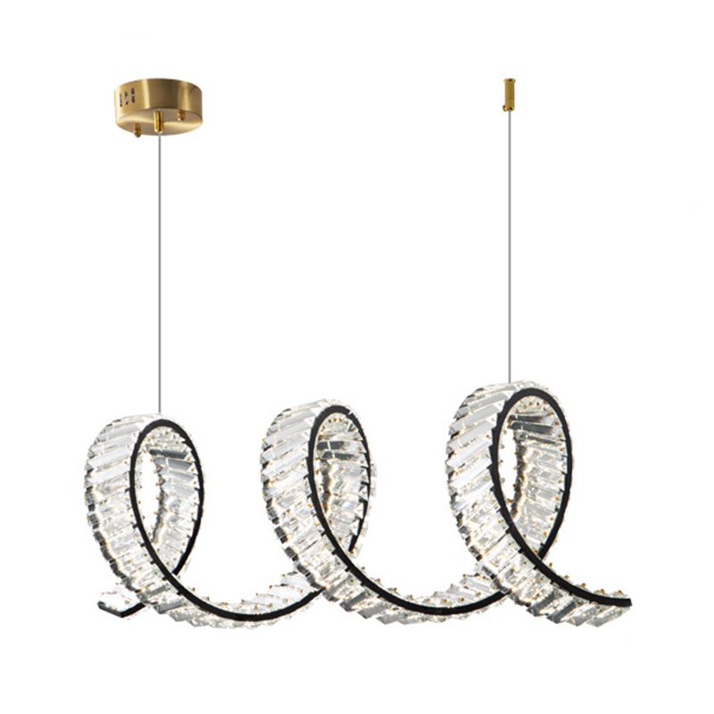 Modernism Single Black/Golden Kitchen Island Lighting LED Ceiling Light