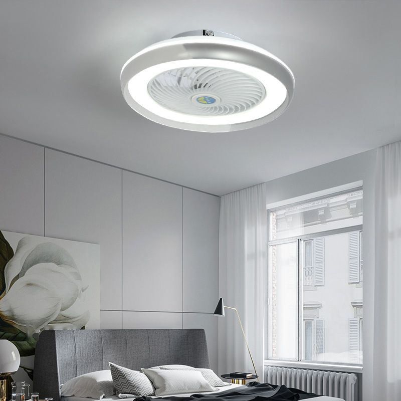 Metal Ceiling Fan Light Modern Style Ceiling Fan Lighting for Bedroom