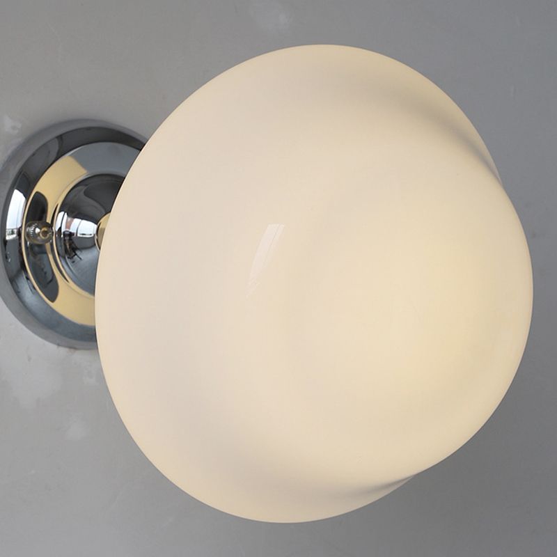 Glass Geometric Flush Mount Lights Contemporary Style 1 Light Flush Ceiling Light in White