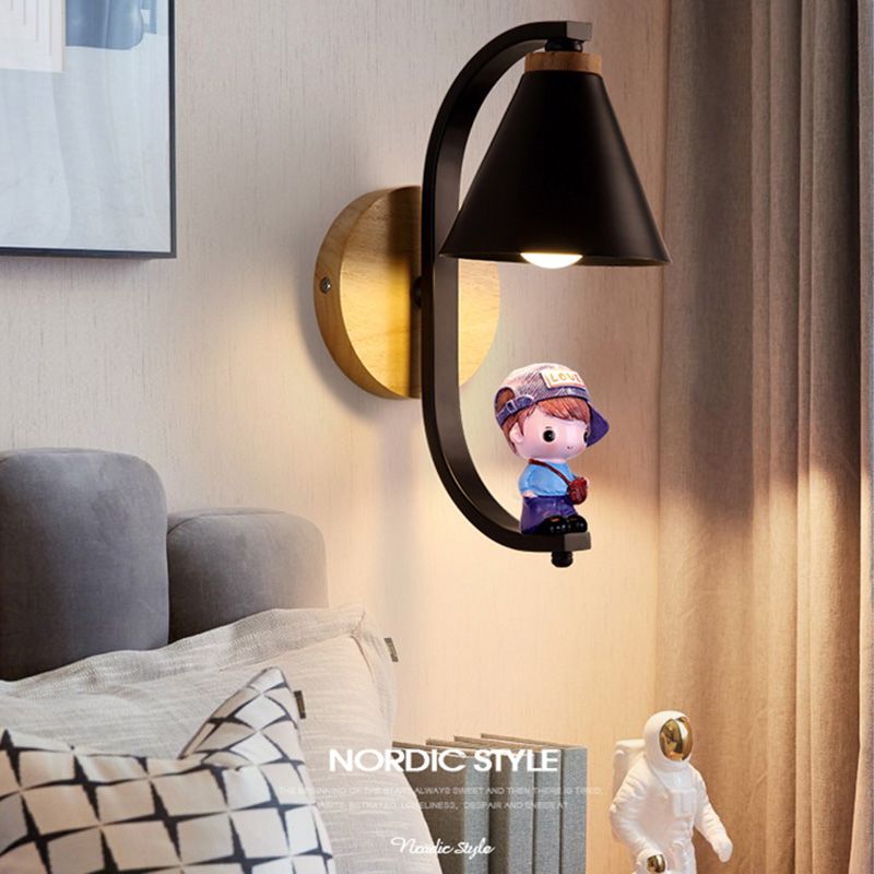 Créativité Mall Mur Sconce Boy and Girl Wall Murd Lightture For Child Room