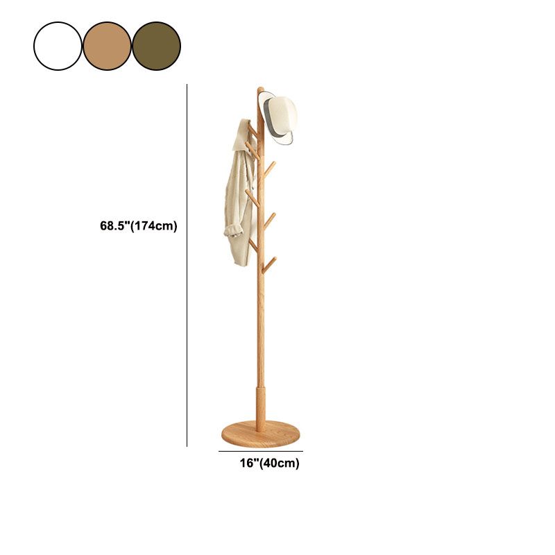 Contemporary Hall Stand Manufactured Wood Hooks Shelving Included Free Standing Coat Rack