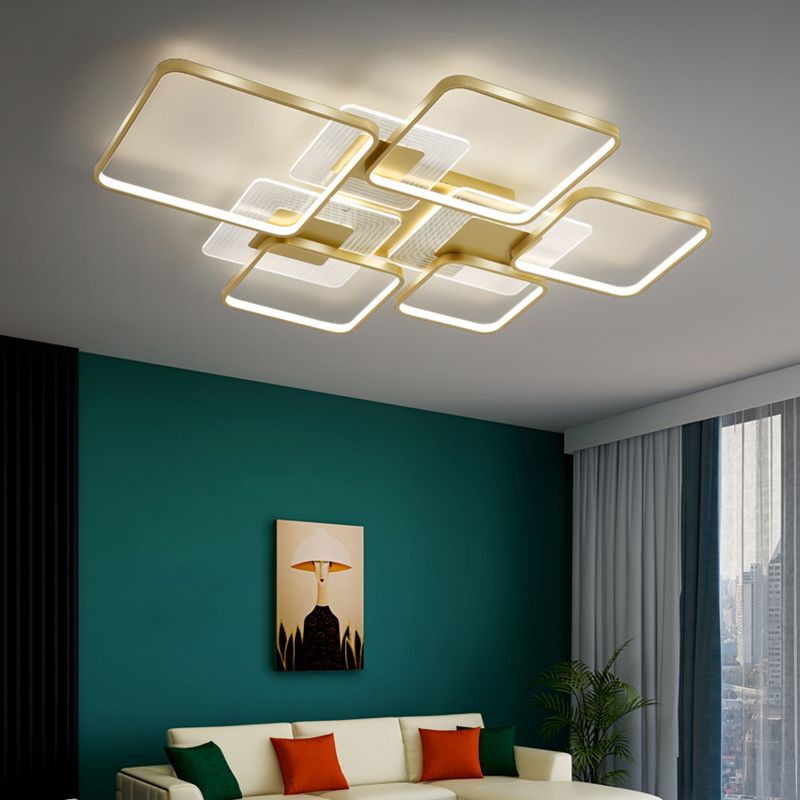 Square Flush Mount Light Flush Mount Led Lights Modern Flush Mount Light Fixtures for Living Room