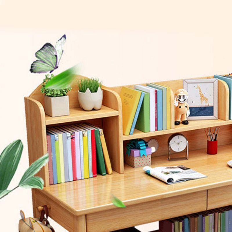 Solid Wood Desk Kids Writing Desk with drawer 23.6"W Child Desk in Light Wood
