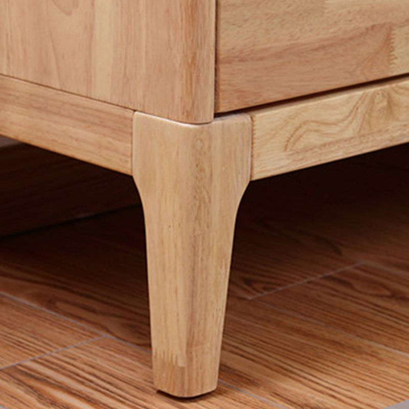 Contemporary Chest Squared Legs Solid Wood Grooves with Drawer Accent Chest