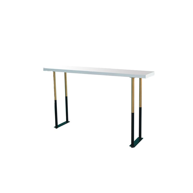 Glam Style Rectangle Bar Table Solid Wood Bar Dining Table for Home