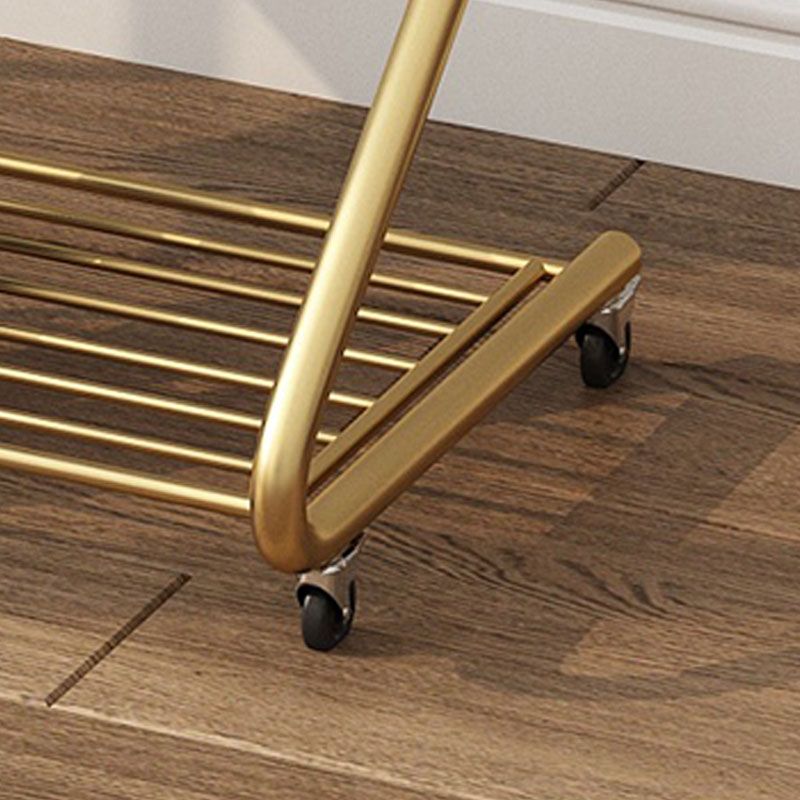 Modern Hall Stand Metal No Distressed Scroll Wheel Design Coat Rack