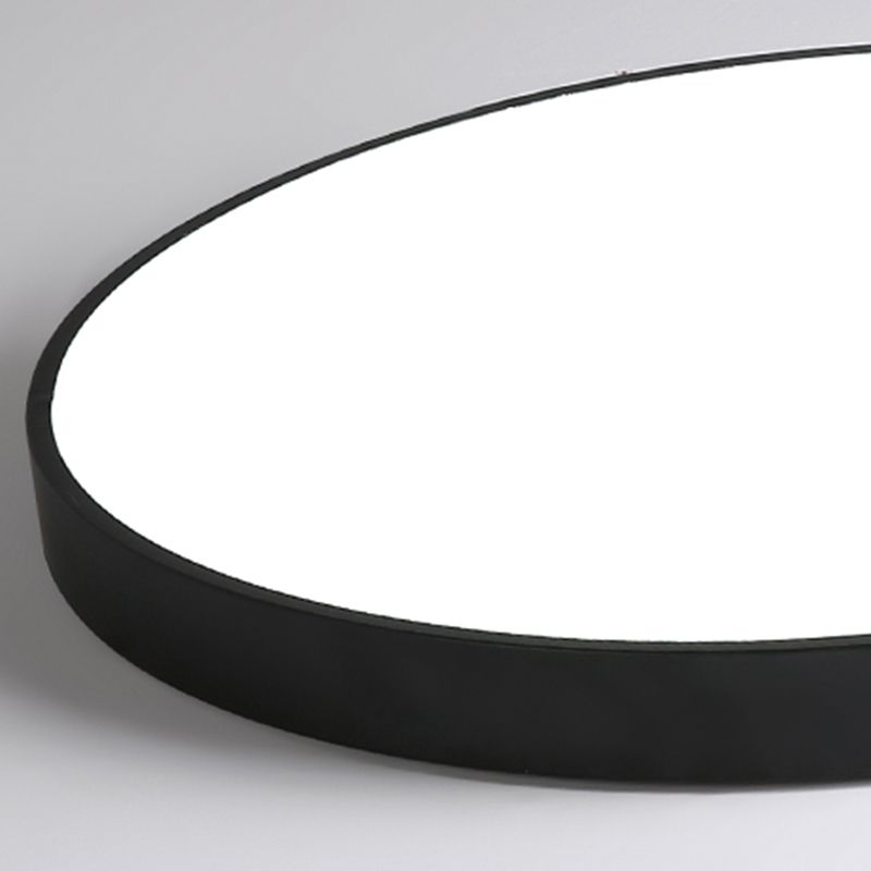 Plafonnier LED de forme ronde en fer moderne, 1 lumière, montage encastré pour chambre à coucher et étude