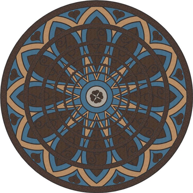 Exotic Moroccan Rug Multi Color Flower Pattern Rug Anti-Slip Pet Friendly Stain Resistant Carpet for Home