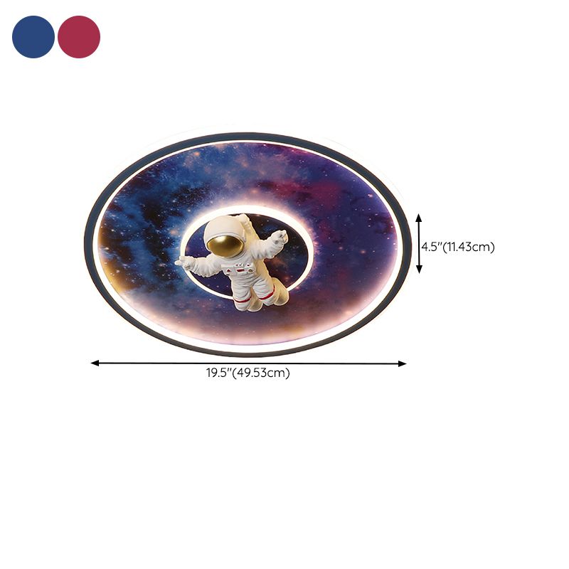 Cartoon Style Ceiling Light Circle Shape Ceiling Lamp for Children's Room