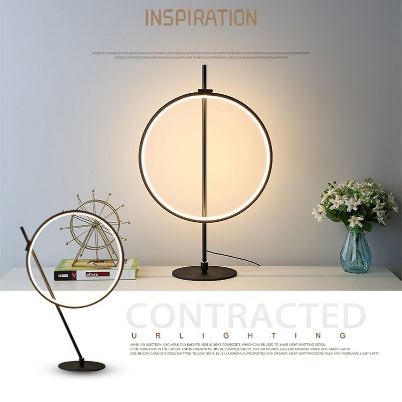 Modern Minimalist Style Round Strip LED LAMPAGGIO LAMPAGGIO METALE LIGHT per camera da letto