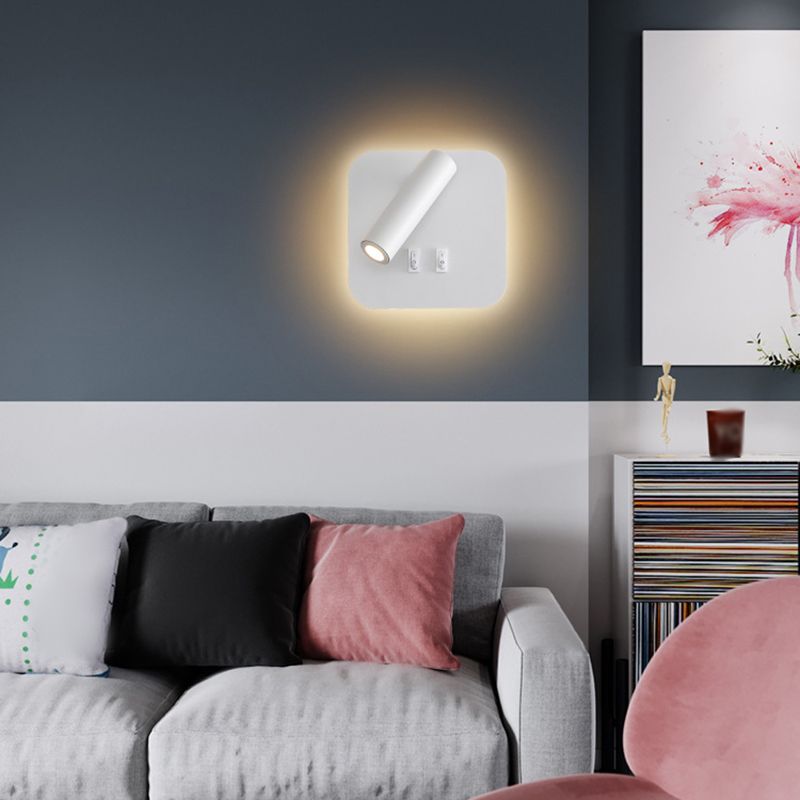 Nordic Style Metal Wall Light Geometry Reading Rotatable LED Wall Lamp for Bedroom
