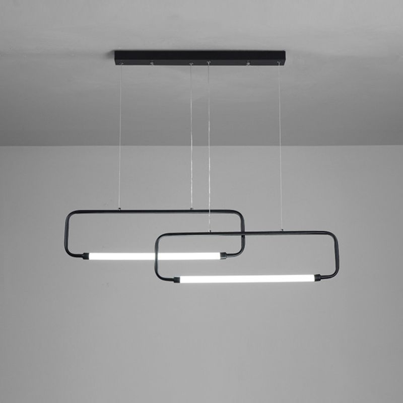 Sala da pranzo geometrica Luce sospesa a led Luce al soffitto dell'isola minimalista